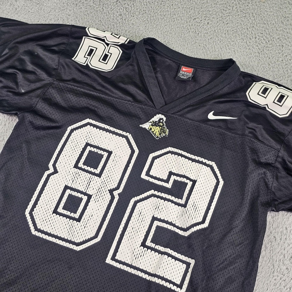 Vintage Purdue Boilermakers Jersey Mens Medium Black NCAA Football Nike #82